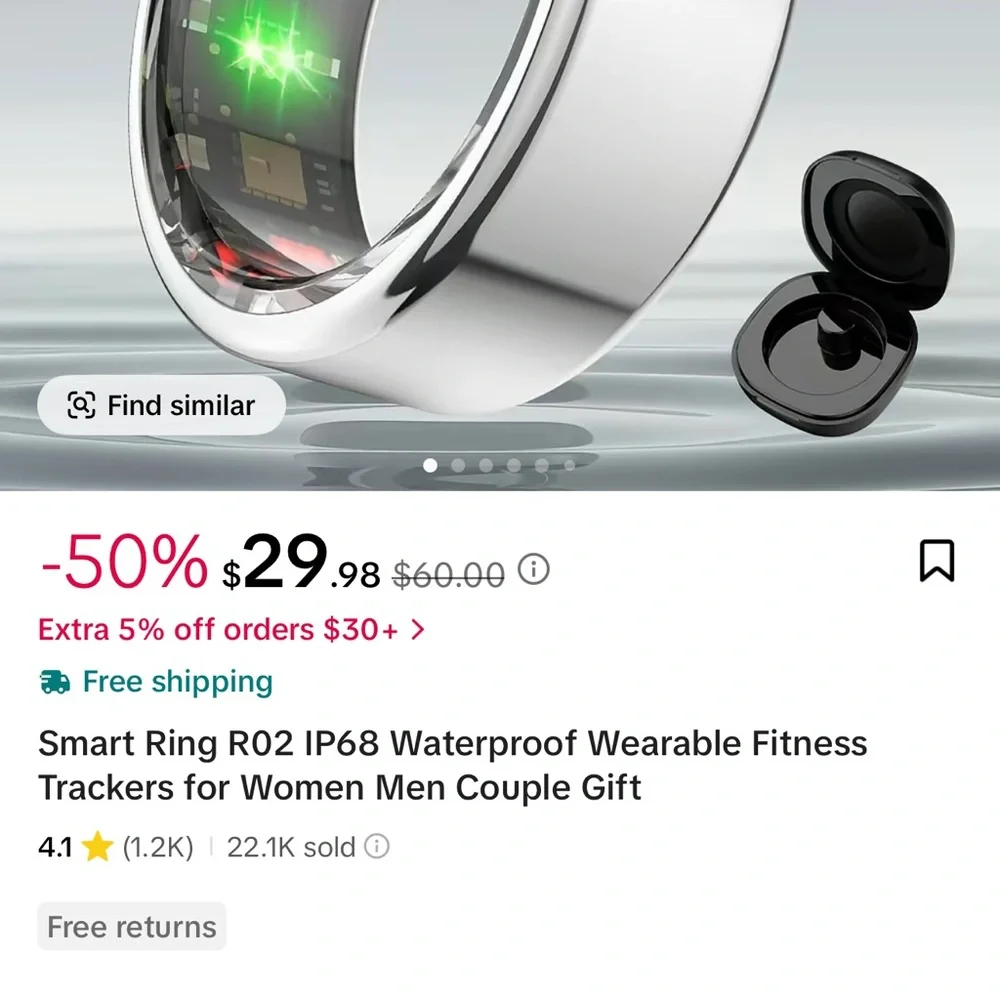 COLMi R2 Smart Ring - Silver - Size 11
